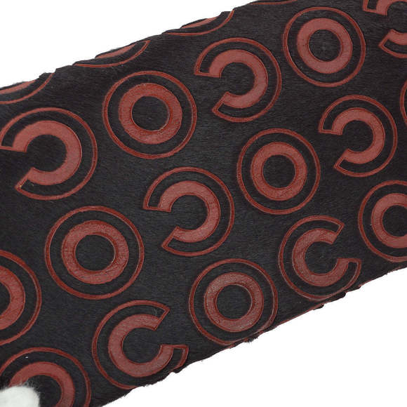 CHANEL Bordeaux Pony Hair COCO East West Shoulder Bag 112101 - Picture 3 of 10